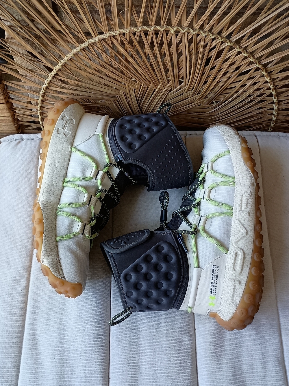 Under Armour Hovr White & Black High-Top Trail Sneakers_9